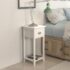 vidaXL Nightstand with 1 Drawer White - Image 2