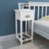 vidaXL Nightstand with 1 Drawer White - Image 5