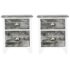 vidaXL Nightstand 2 pcs with 2 Drawers Grey and White - Image 4