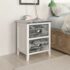 vidaXL Nightstand 2 pcs with 2 Drawers Grey and White