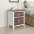 vidaXL Nightstand 2 pcs with 2 Drawers Brown and White