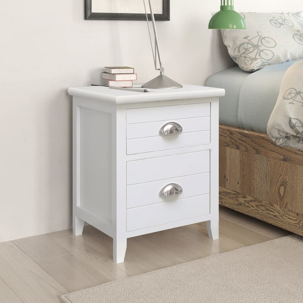 8718475933656_m_en_hd_1 vidaXL Nightstand 2 pcs with 2 Drawers White - Image 1