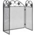 vidaXL 3-panel Fireplace Screen Iron Black - Image 2