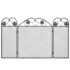 vidaXL 3-panel Fireplace Screen Iron Black - Image 3