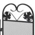 vidaXL 3-panel Fireplace Screen Iron Black - Image 5