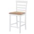 White Wooden Bar Table and 4 Bar Chairs Set - Image 3
