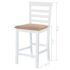 White Wooden Bar Table and 4 Bar Chairs Set - Image 9