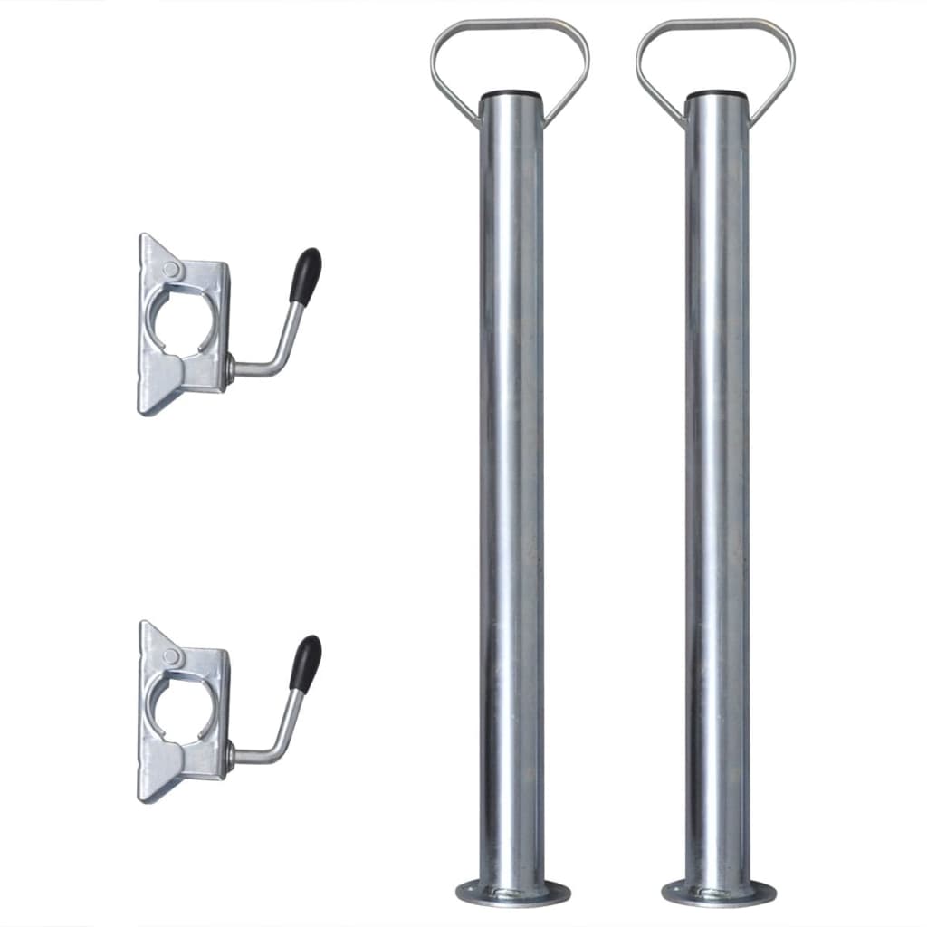 8718475935896_a_en_hd_1 vidaXL 2 Support Tubes with 2 Split Clamps for 48 mm Jockey Wheel - Image 1