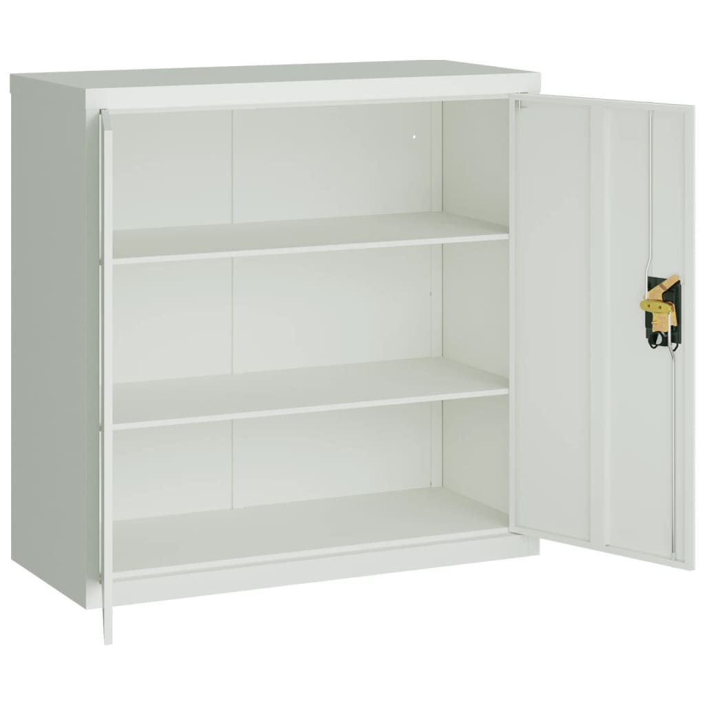 8718475937876_g_en_hd_4 vidaXL Office Cabinet with 2 Doors Grey 90 cm Steel - Image 7