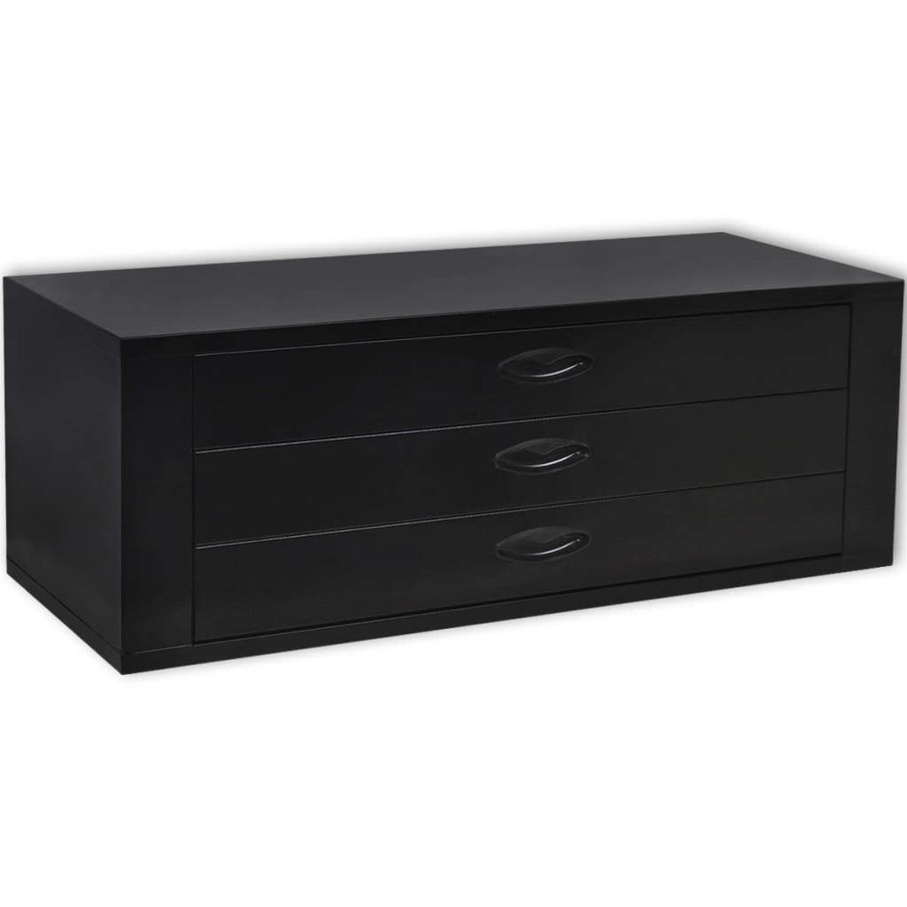 8718475937944_a_en_hd_1 vidaXL Metal Tool Chest 3 Drawers Black - Image 1