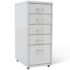 vidaXL File Cabinet with 5 Drawers Grey 68.5 cm Steel
