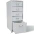 vidaXL File Cabinet with 5 Drawers Grey 68.5 cm Steel - Image 4