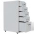 vidaXL File Cabinet with 5 Drawers Grey 68.5 cm Steel - Image 5