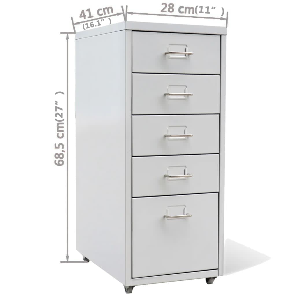 8718475937951_g_en_hd_6 vidaXL File Cabinet with 5 Drawers Grey 68.5 cm Steel - Image 8