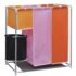 vidaXL 3-Section Laundry Sorter Hamper with a Washing Bin