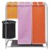 vidaXL 3-Section Laundry Sorter Hamper with a Washing Bin - Image 2