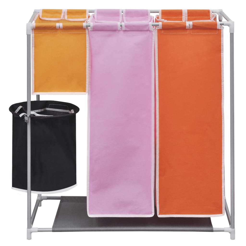 8718475938163_g_en_hd_1 vidaXL 3-Section Laundry Sorter Hamper with a Washing Bin - Image 2