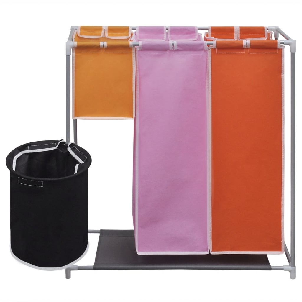 8718475938163_g_en_hd_2 vidaXL 3-Section Laundry Sorter Hamper with a Washing Bin - Image 3