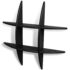Black MDF Floating Wall Display Shelf Book/DVD Storage - Image 3