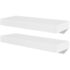 2 White MDF Floating Wall Display Shelves Book/DVD Storage - Image 2