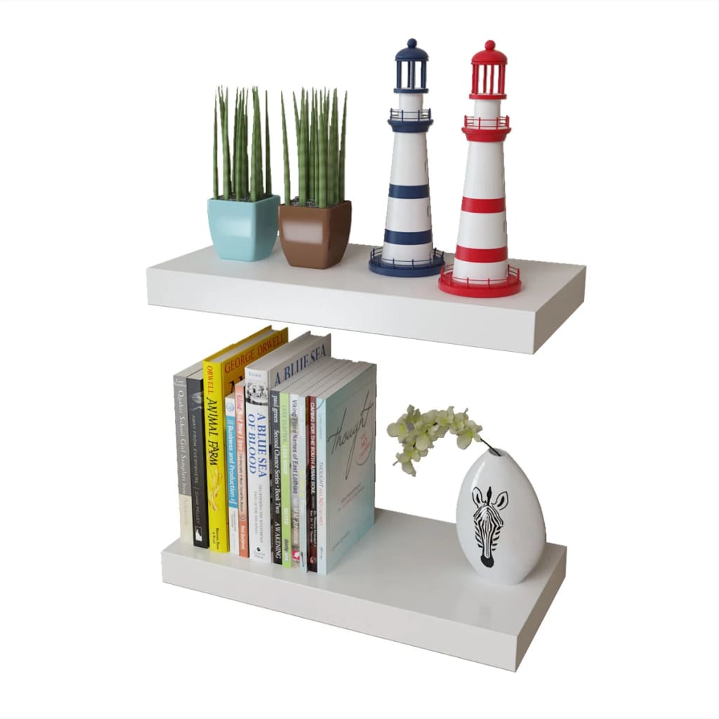 8718475938545_g_en_hd_2 2 White MDF Floating Wall Display Shelves Book/DVD Storage - Image 4