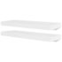 2 White MDF Floating Wall Display Shelves Book/DVD Storage - Image 2