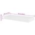 2 White MDF Floating Wall Display Shelves Book/DVD Storage - Image 5