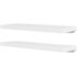 2 White MDF Floating Wall Display Shelves Book/DVD Storage - Image 2