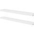 2 White MDF Floating Wall Display Shelves Book/DVD Storage - Image 2