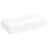 White MDF Floating Wall Display Shelf 1 Drawer Book/DVD Storage - Image 2