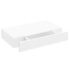 White MDF Floating Wall Display Shelf 1 Drawer Book/DVD Storage - Image 7