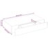 White MDF Floating Wall Display Shelf 1 Drawer Book/DVD Storage - Image 9