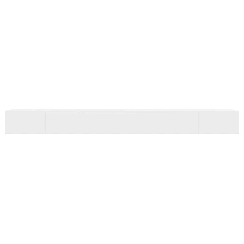 8718475938606_g_en_hd_2 White MDF Floating Wall Display Shelf 1 Drawer Book/DVD Storage - Image 4