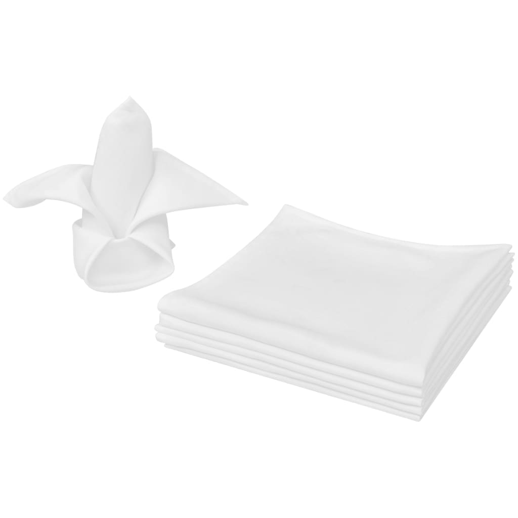 8718475939214_a_en_hd_1 vidaXL Dinner Napkins 50 pcs White 50 x 50 cm - Image 1