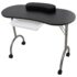 vidaXL Folding Manicure Nail Table with Castors Black