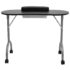vidaXL Folding Manicure Nail Table with Castors Black - Image 2