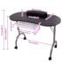 vidaXL Folding Manicure Nail Table with Castors Black - Image 6