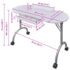 Folding Manicure Nail Table with Castors White - Image 6