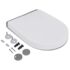 vidaXL Soft-close Toilet Seat with Quick-release Design White Square - Image 3