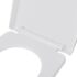 vidaXL Soft-close Toilet Seat with Quick-release Design White Square - Image 5