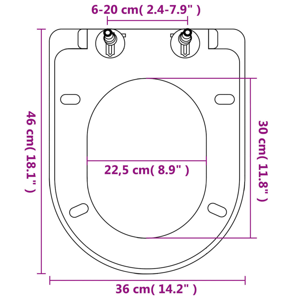 8718475940852_g_en_hd_8 vidaXL Soft-close Toilet Seat with Quick-release Design White Square - Image 9