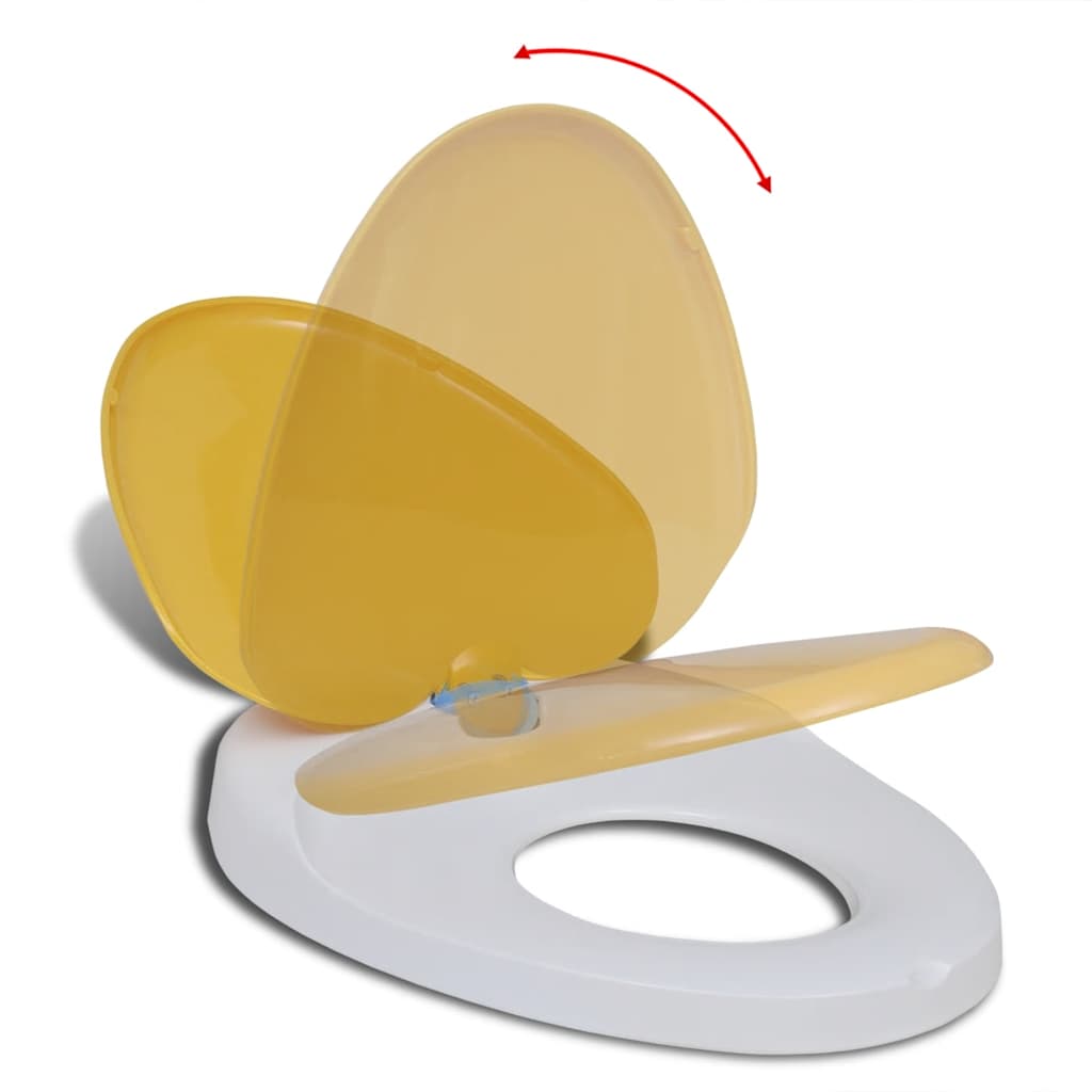 8718475940869_g_en_hd_1 White & Yellow Soft-close Toilet Seat Adults/Children - Image 2