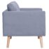 vidaXL Sofa 2-Seater Fabric Light Grey - Image 4