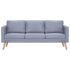 vidaXL Sofa 3-Seater Fabric Light Grey - Image 3