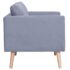 vidaXL Sofa 3-Seater Fabric Light Grey - Image 4