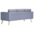 vidaXL Sofa 3-Seater Fabric Light Grey - Image 5