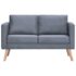 vidaXL Sofa 2-Seater Fabric Dark Grey - Image 3