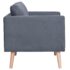 vidaXL Sofa 2-Seater Fabric Dark Grey - Image 4