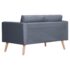 vidaXL Sofa 2-Seater Fabric Dark Grey - Image 5