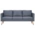 vidaXL Sofa 3-Seater Fabric Dark Grey - Image 3